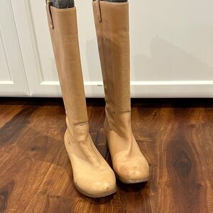 Gianni Bini Tan Knee High Soft Leather Boots